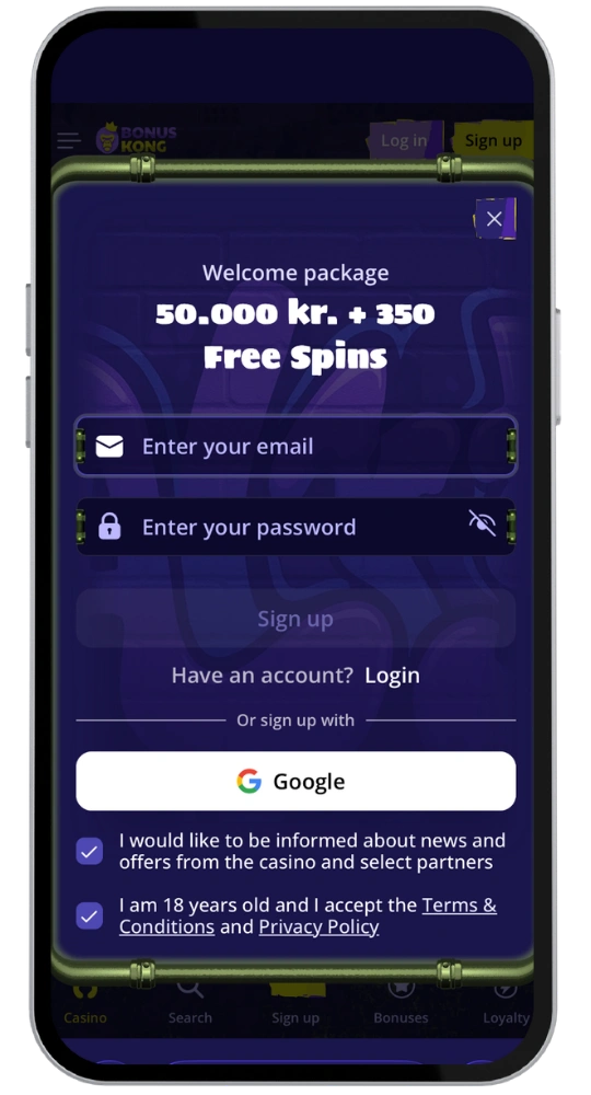 Bonus Kong officieel site
