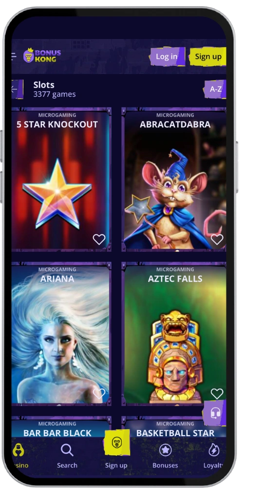 Bonus Kong casino login